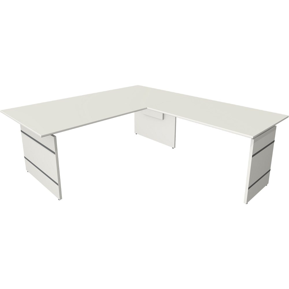 Kerkmann Sitz-Stehschreibtisch Form 4 L-Förmig Höhenverstellbar 2000 x 2200 x 760 mm