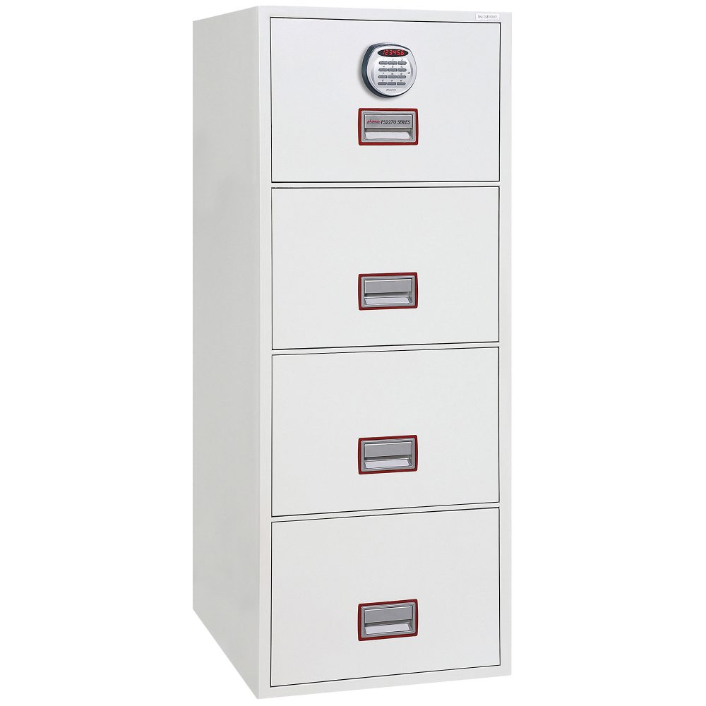 Phoenix Aktenschrank FS2274E Elektronisch Weiss 570 x 700 x 1450 mm