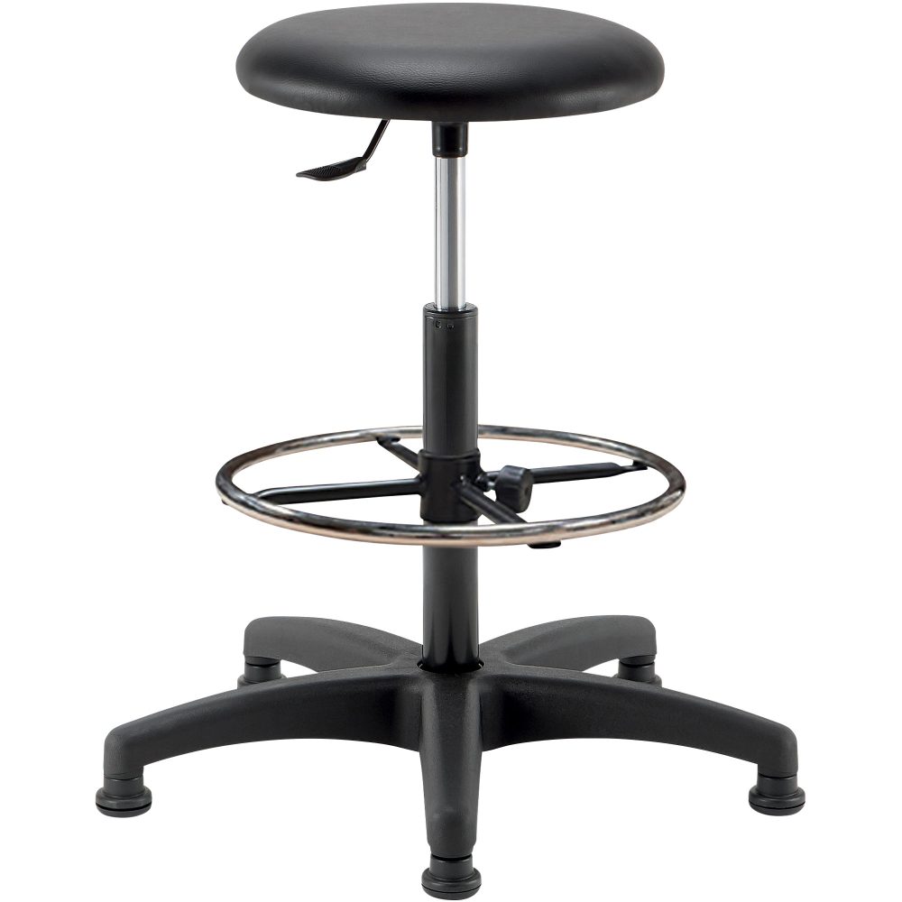 Teknik 05 Hocker Kunstleder Schwarz MEA SOFT 03/PG 650 x 650 x 800 mm
