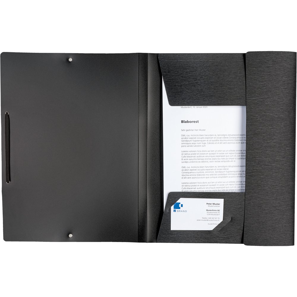 KOLMA Gummizugmappe LineaVerde A4 11.077.06 schwarz, PP, Sand, recycling