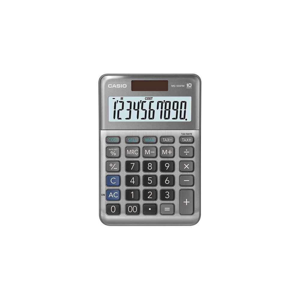 CASIO Tischrechner MS-100FM grau