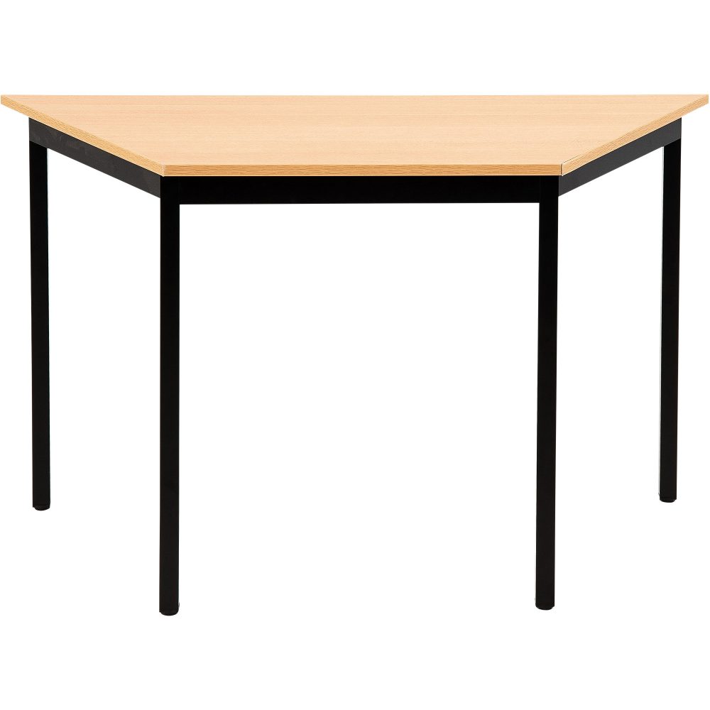 Sodematub Trapezförmig Konferenztisch Hellbraun, Schwarz Eisen Schwarz 1.200 x 600 x 740 mm