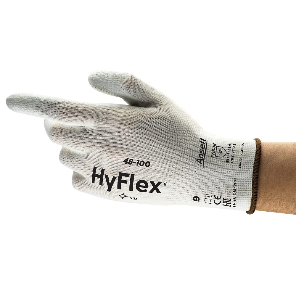 HyFlex Handschuhe PU (Polyurethan) Weiss Grösse 10 12 Stück