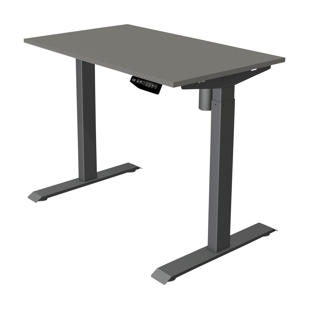 Kerkmann Move 1 Rechteckig Elektronisch Höhenverstellbarer Sitz-Stehschreibtisch Melamin, Stahl Anthrazit 1000 x 800 x 1230 mm