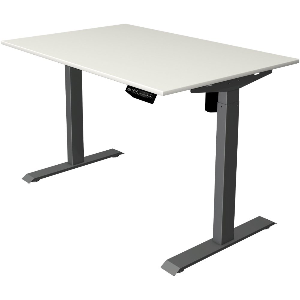 Kerkmann Move 1 Rechteckig Elektronisch Höhenverstellbarer Sitz-Stehschreibtisch Melamin, Stahl Anthrazit 1200 x 800 x 1230 mm