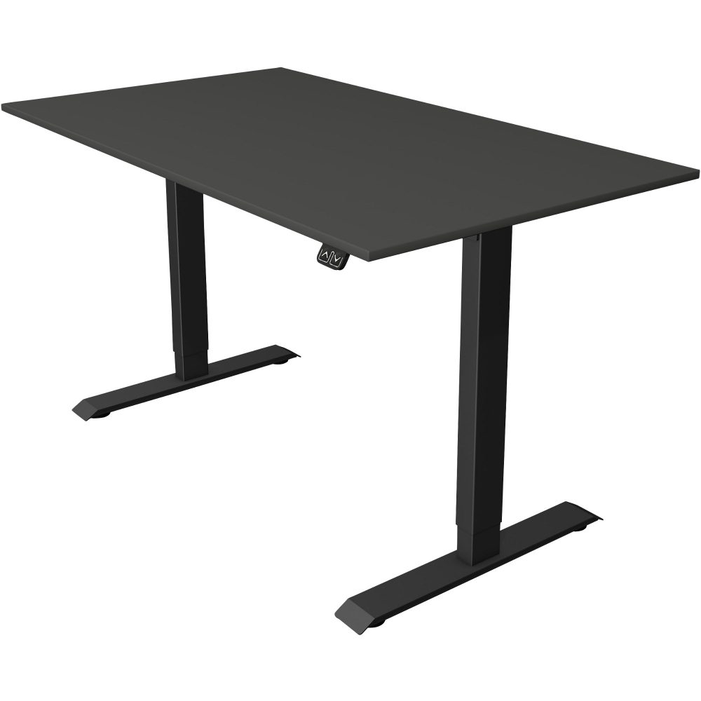 Kerkmann Move 1 Rechteckig Elektronisch Höhenverstellbarer Sitz-Stehschreibtisch Anthrazit 1400 x 800 x 1230 mm