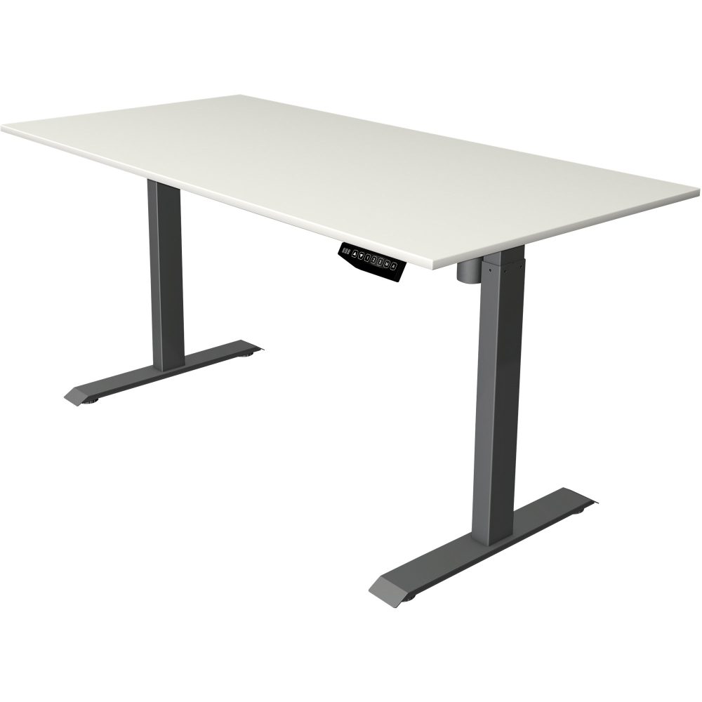 Kerkmann Move 1 Rechteckig Elektronisch Höhenverstellbarer Sitz-Stehschreibtisch Anthrazit 1400 x 800 x 1230 mm