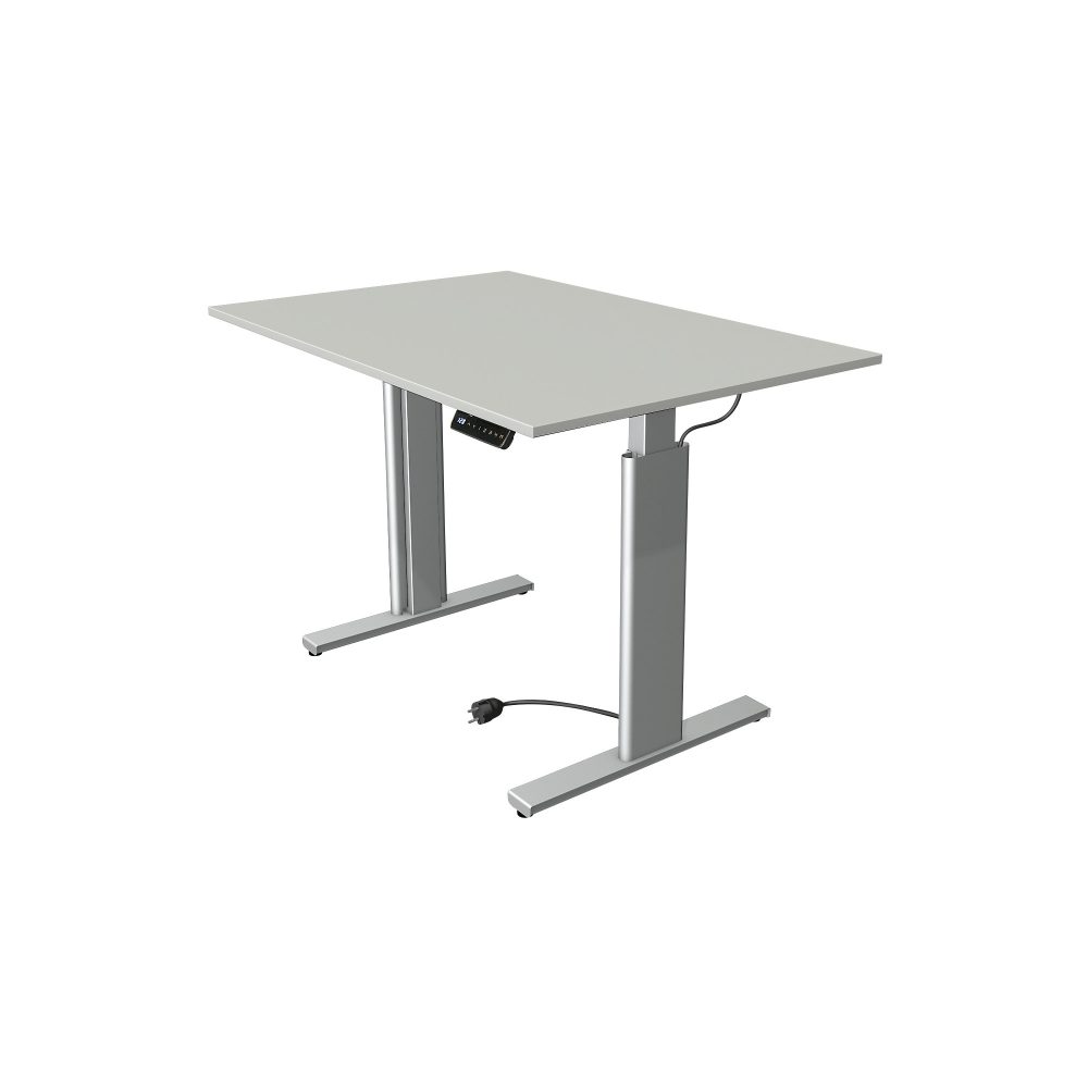 Kerkmann Move 3 Rechteckig Elektrisch Höhenverstellbar Sitz-Stehschreibtisch Hellgrau, Silber 1.200 x 800 x 1.200 mm