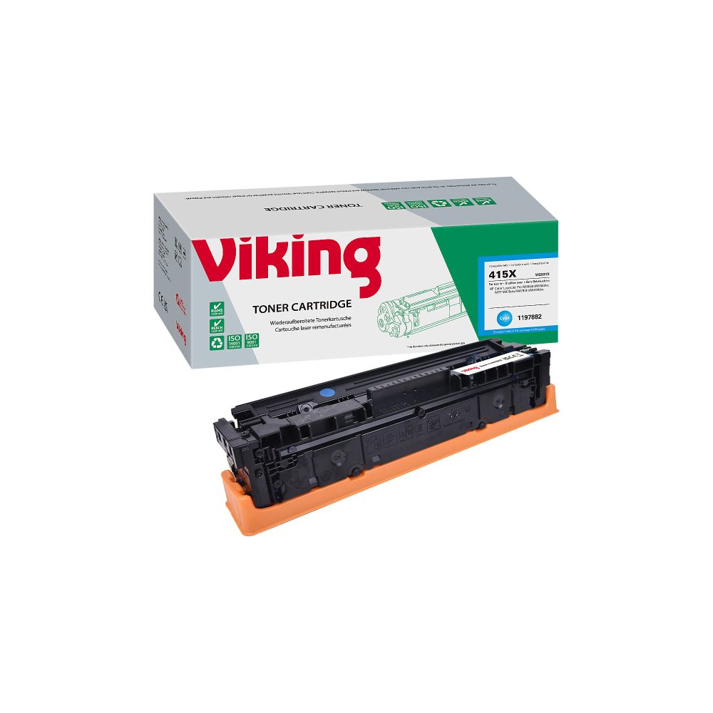 Kompatible Viking HP 415X Tonerkartusche W2031X Cyan