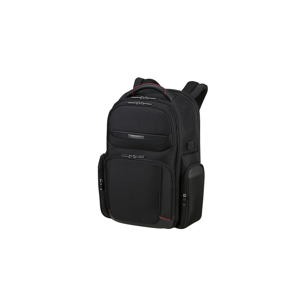 Samsonite Laptop-Rucksack SA2101 17,3 Zoll Ballistisches Nylon, Lederdetails, Recyceltes Polyester 32 x 24 x 46 cm Schwarz