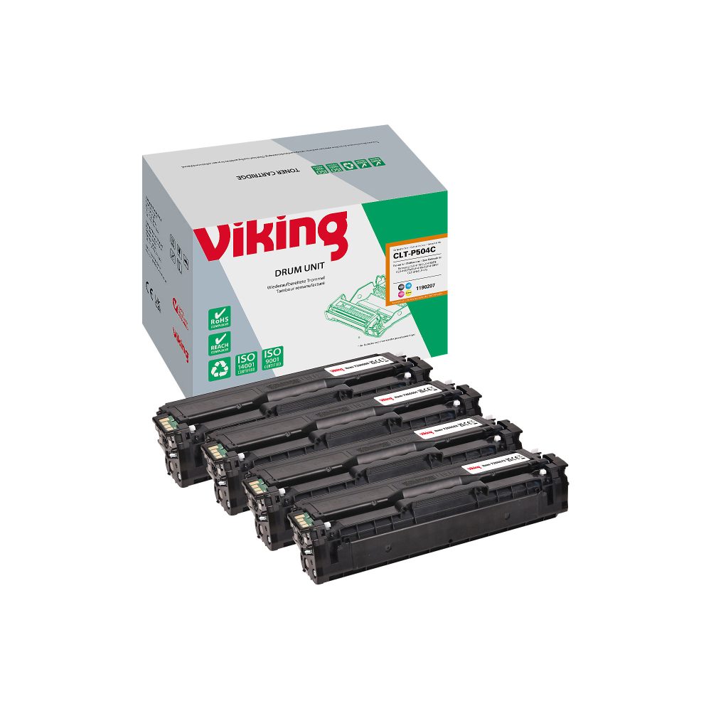 Viking CLT-P504C Kompatibel Samsung Tonerkartusche Cyan, Gelb, Magenta, Schwarz Multipack 4 Stück
