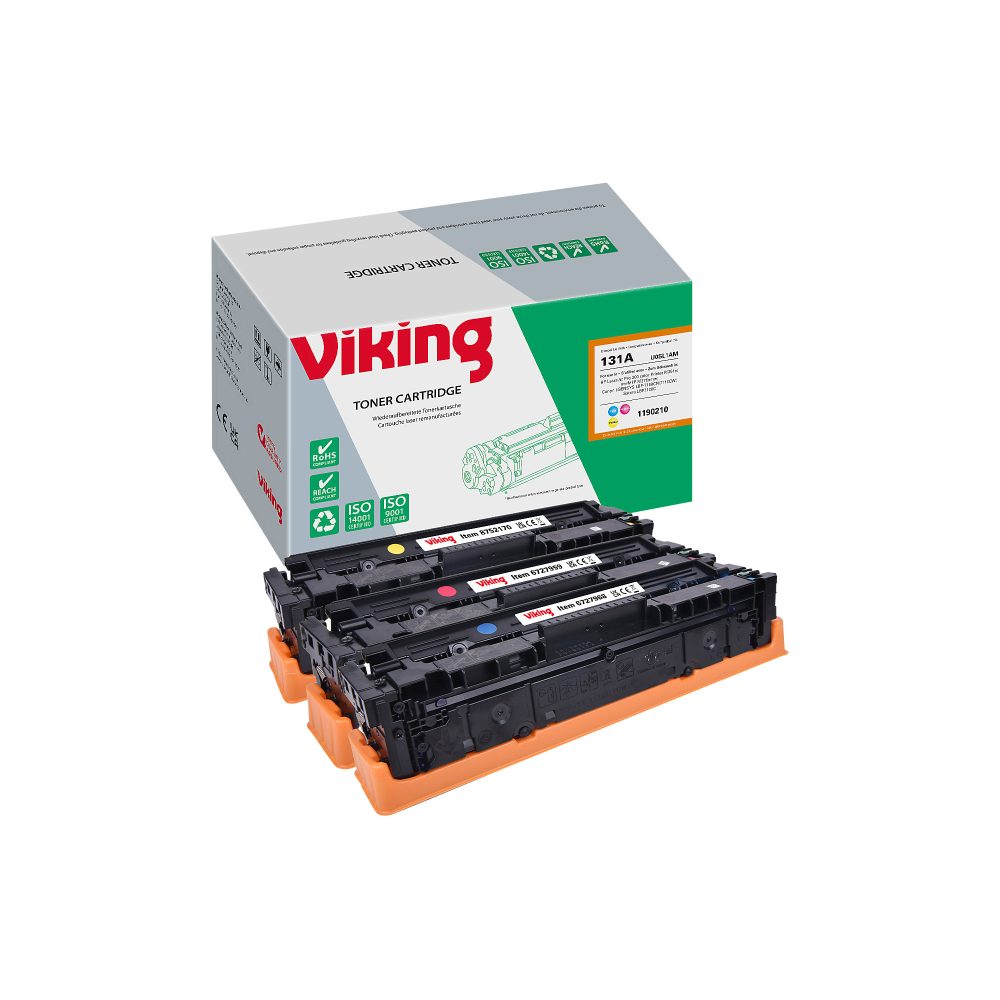 Viking 131A Kompatibel HP Tonerkartusche U0SL1AM Cyan, Gelb, Magenta Multipack 3 Stück