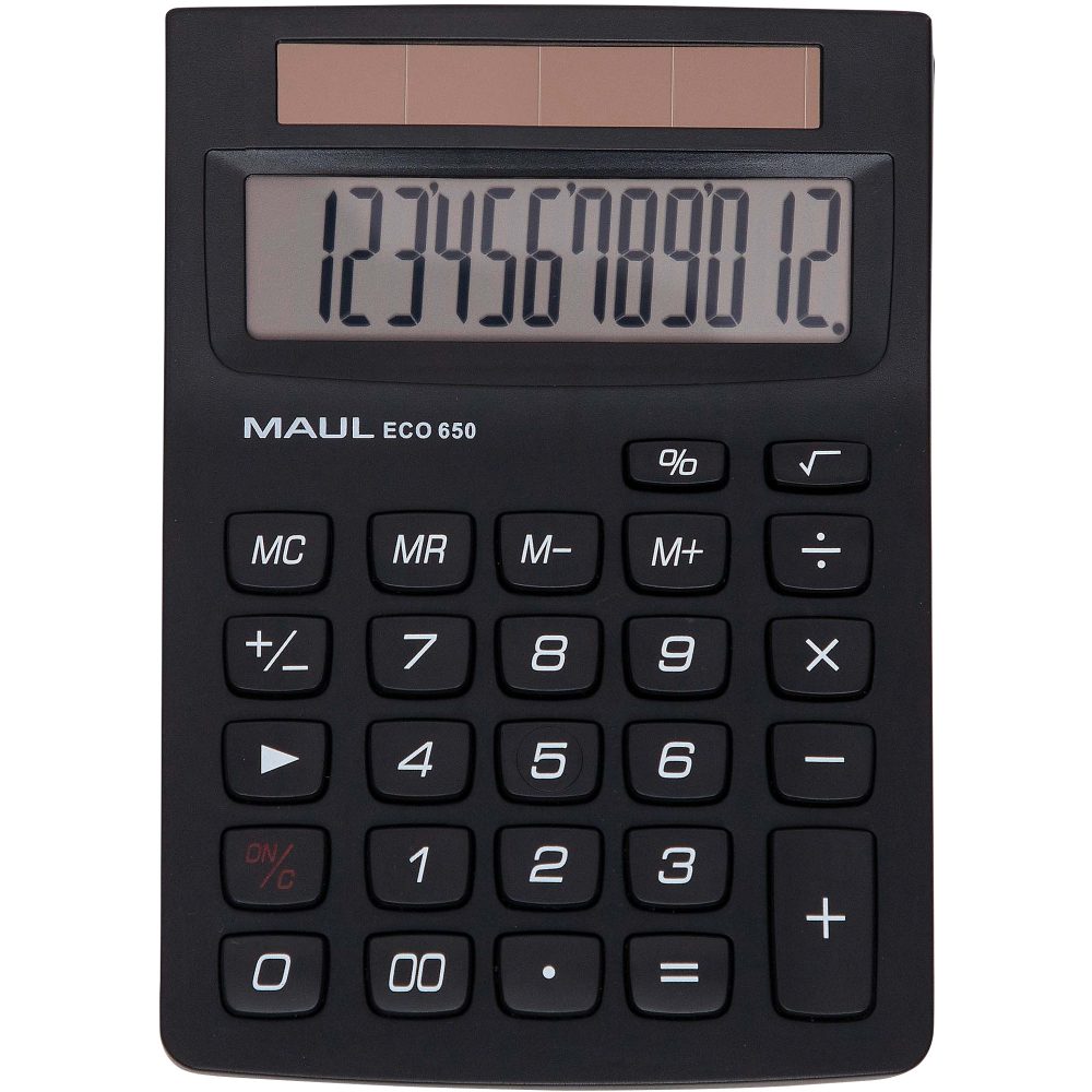 Maul Tischrechner ECO 650 12-stelliges Display Schwarz