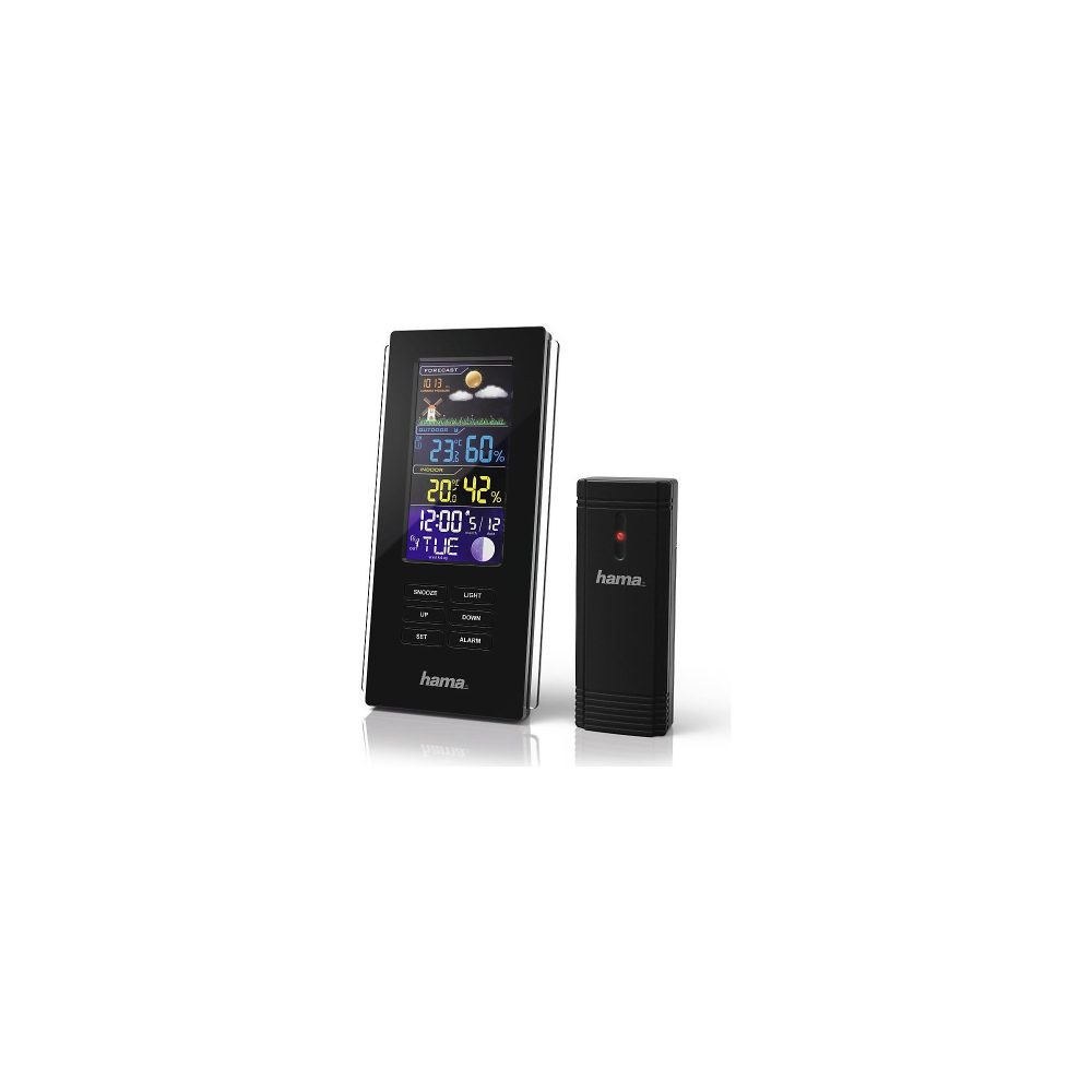 Hama Color Edge Digital Wetterstation Schwarz 86 x 48 x 175 mm