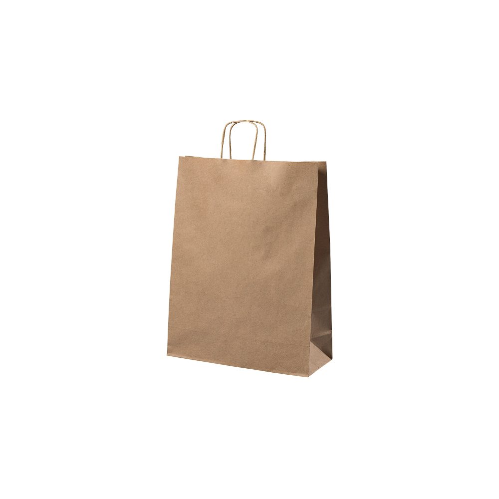 Papiertüte Gewundener Griff 320 x 120 x 410 mm 15,7 L Braun 200 Stück