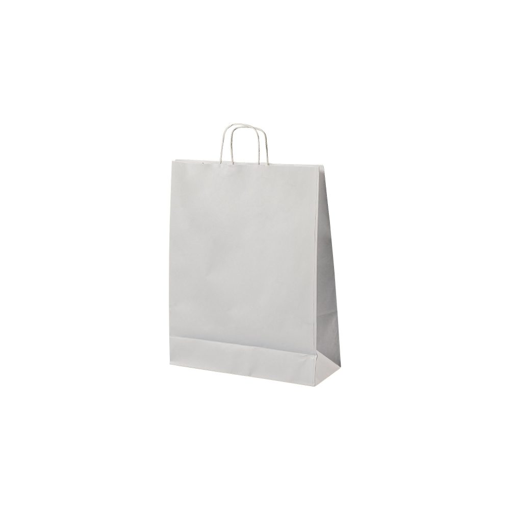 Papiertüte Gewundener Griff 320 x 120 x 410 mm 15,7 L Weiss 200 Stück