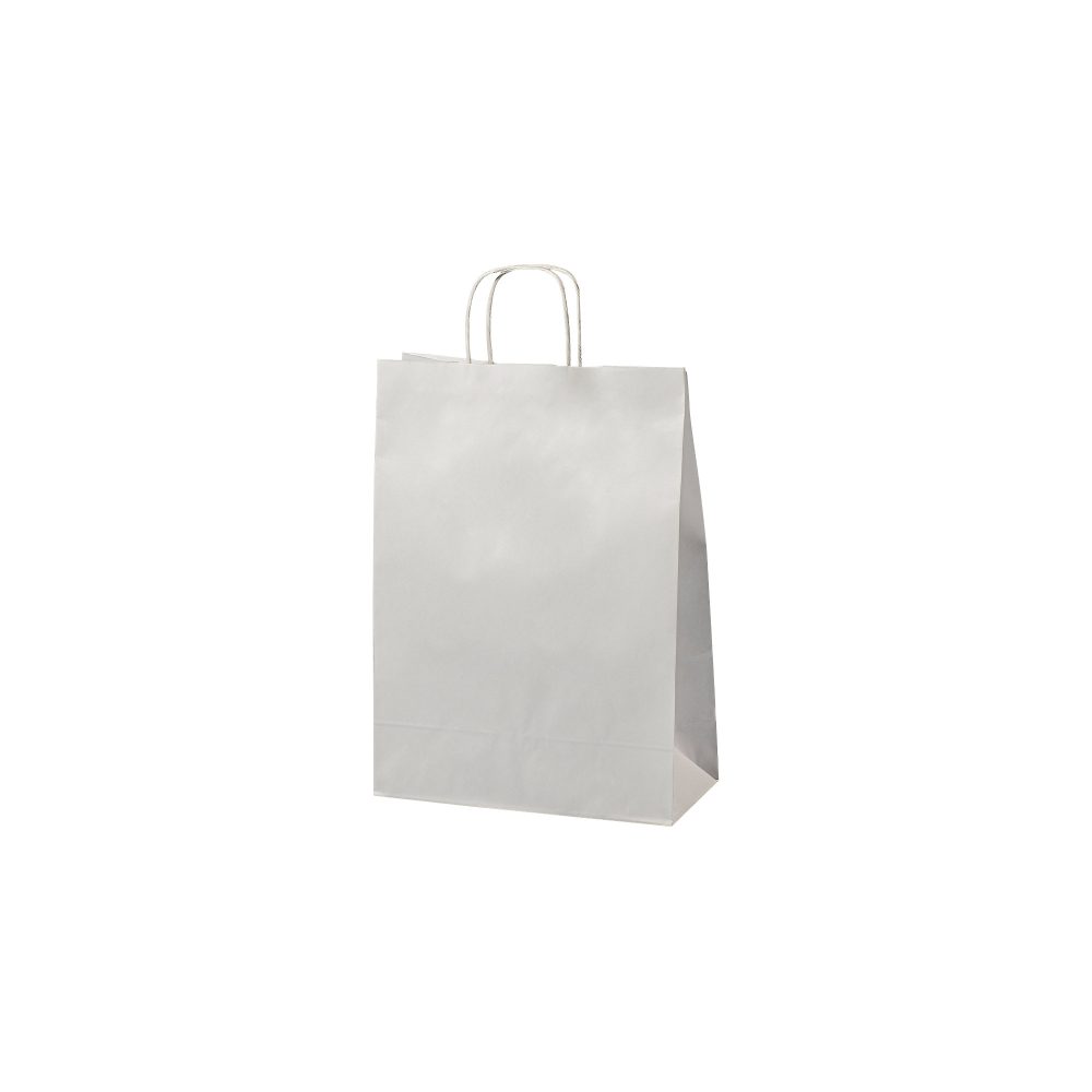 Papiertüte Gewundener Griff 240 x 110 x 330 mm 8,7 L Weiss 250 Stück