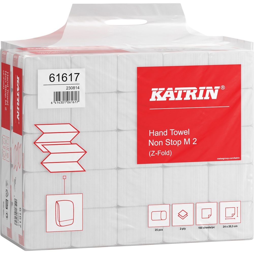 KATRIN Falthandt&uuml;cher Non Stop M2 589665 2-lagig, weiss, recycling
