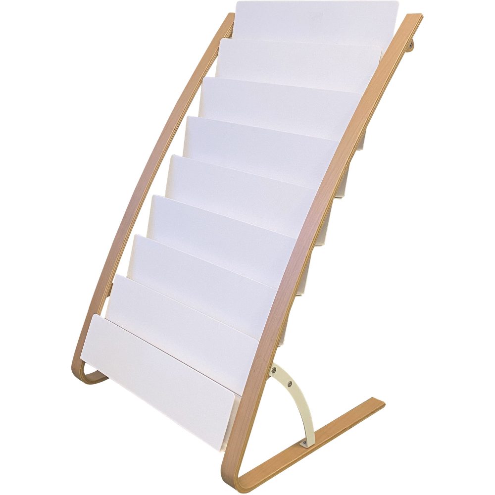 Alba Bodendisplay A4  DDEXPOW Weiss Holz 580 x 500 x 930 mm
