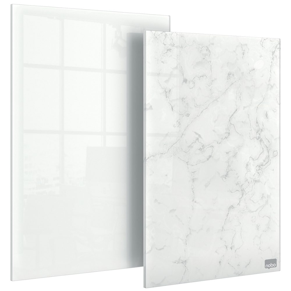 Nobo Whiteboard-Notepad Mini 1915601 Trocken Abwischbar Glasoberfläche Rahmenlos 230 x 152 mm Weiss, 2 Stück