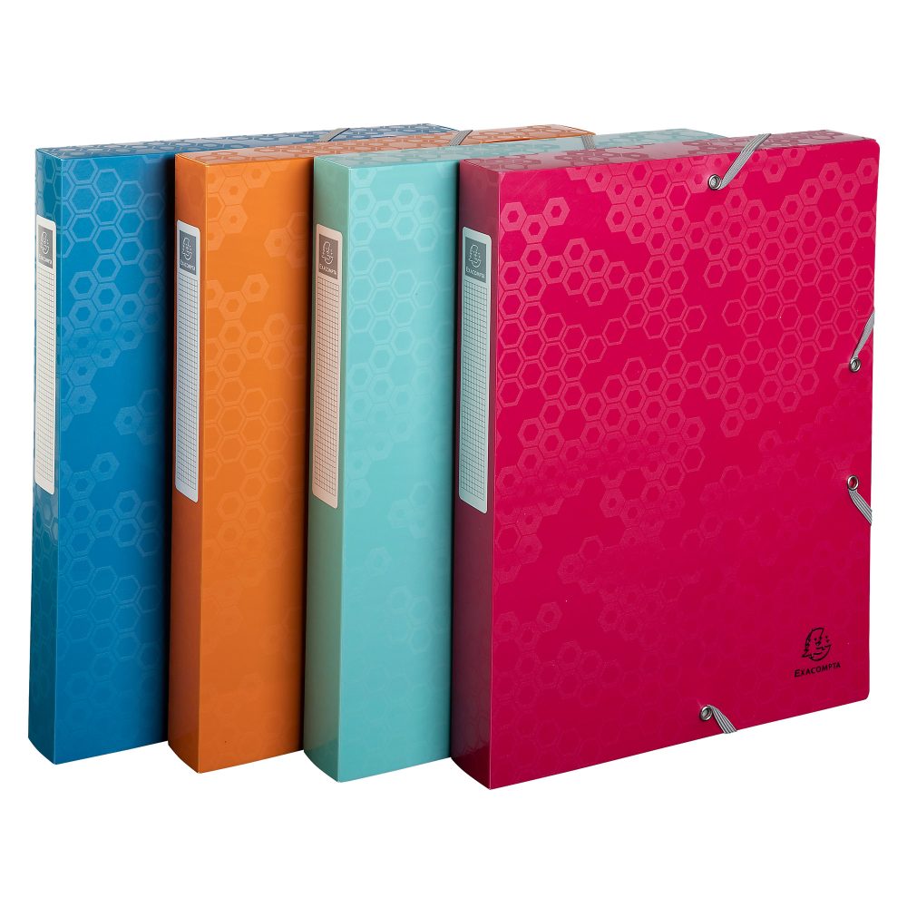 Exacompta Maïa Archivbox 59210E PP (Polypropylen) 4 (B) x 25 (T) x 33 (H) cm Farbig Sortiert 40 mm 4 Stück