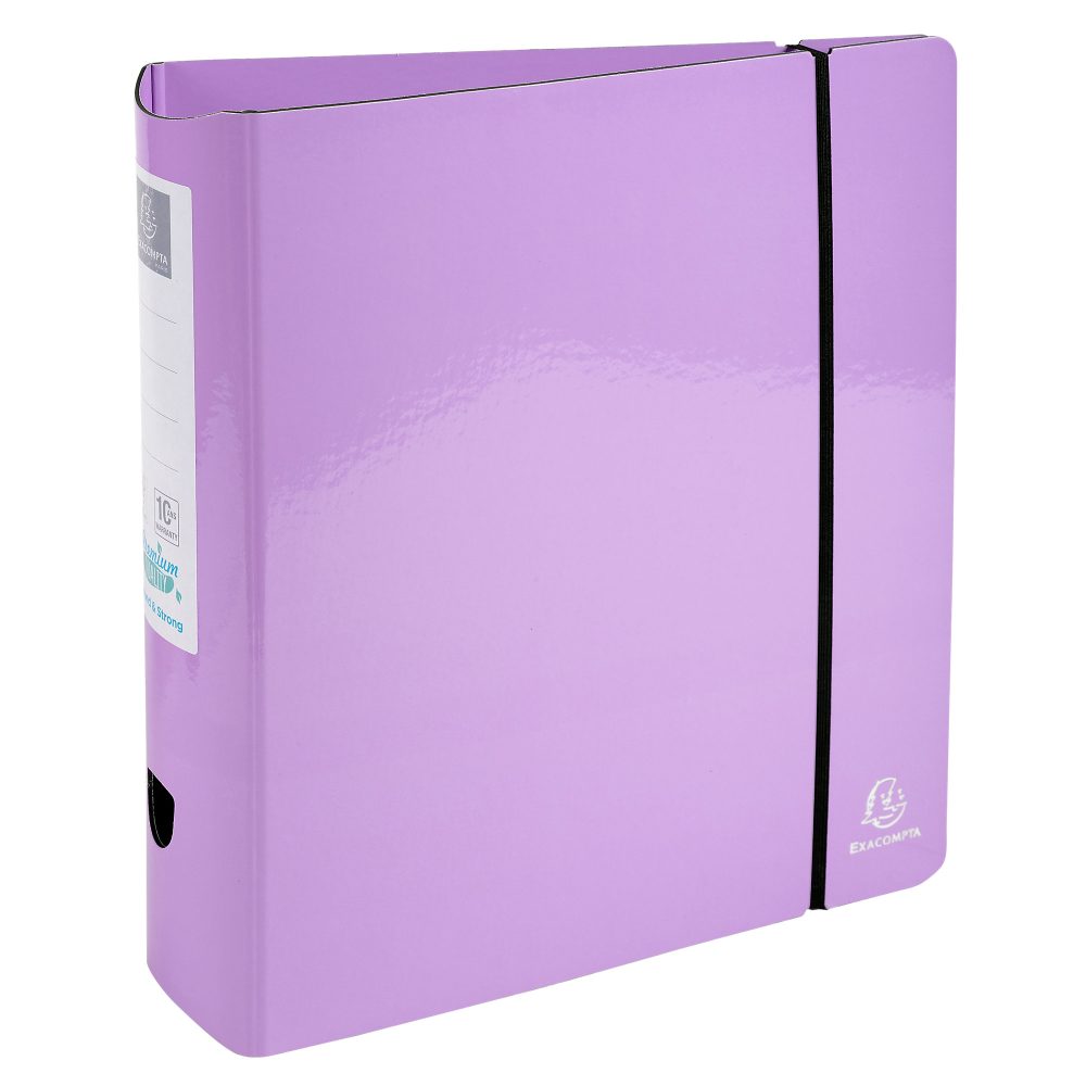 Exacompta Ordner Aquarel DIN A4 80 mm Mauve 53768E Beschichteter Karton Hochglanz
