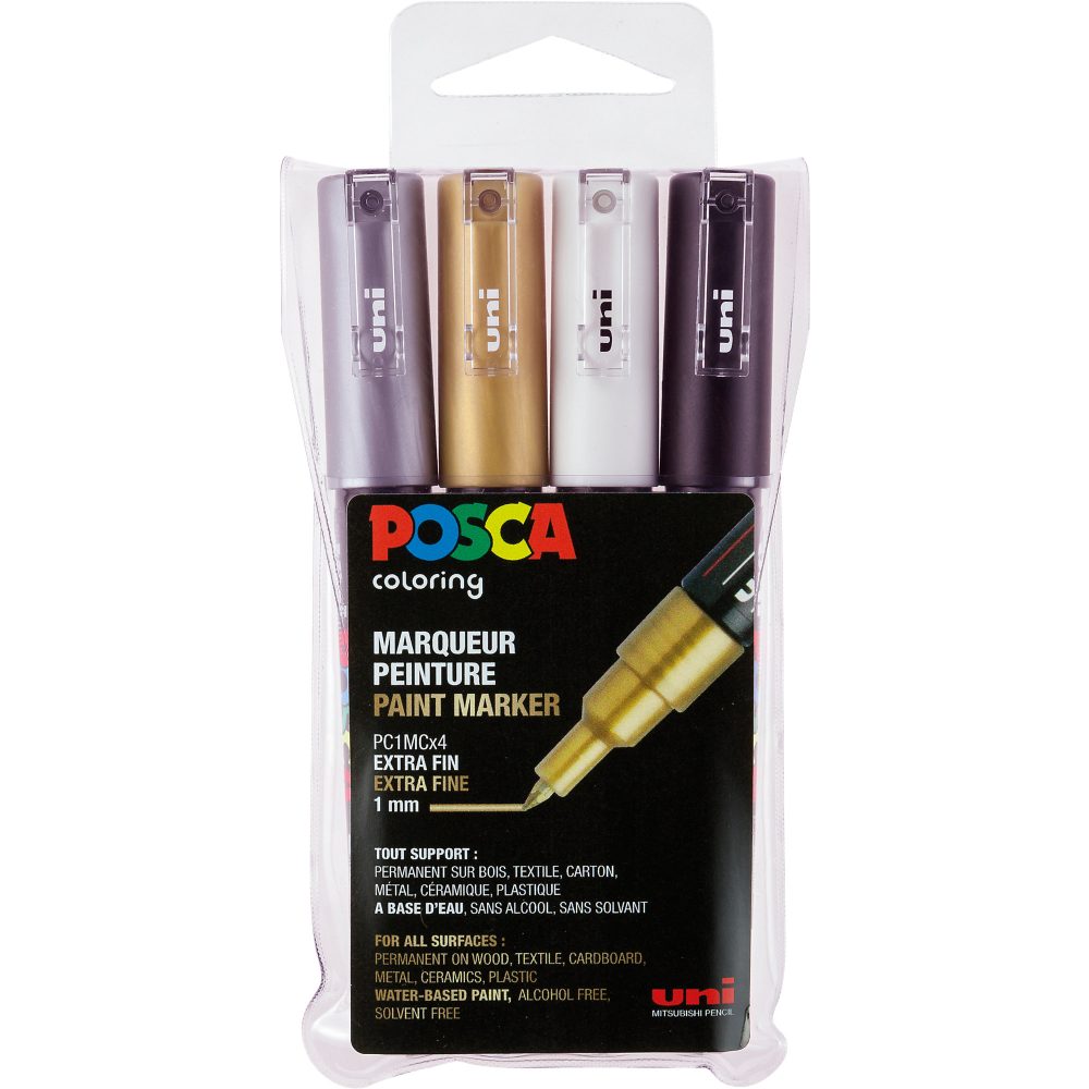 POSCA Farbmarker Farbig PC 1MC Sortiert 4 Stück