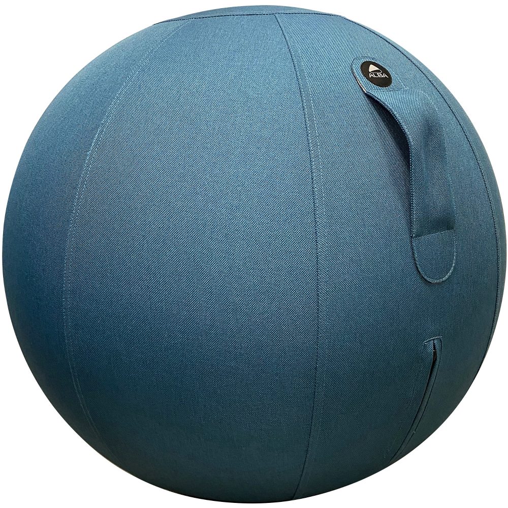 Alba Ergoball Ergonomischer Sitzball Stoff Blau 120 kg MHBALL B 65 mm x 65 mm