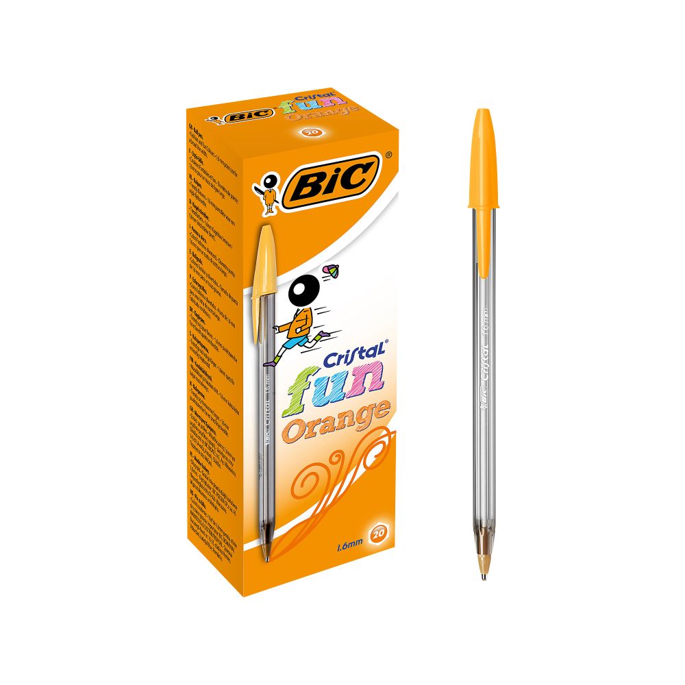 BIC Cristal Fun Kugelschreiber Orange Breit 0.6 mm 20 Stück