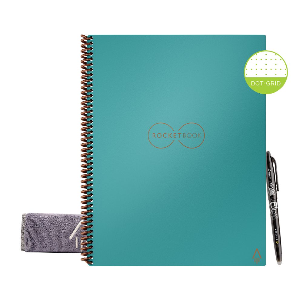 RocketBook Notizbuch EVR-L-RC-CCE-FR Nicht perforiert 32 Seiten Neptune Türkis