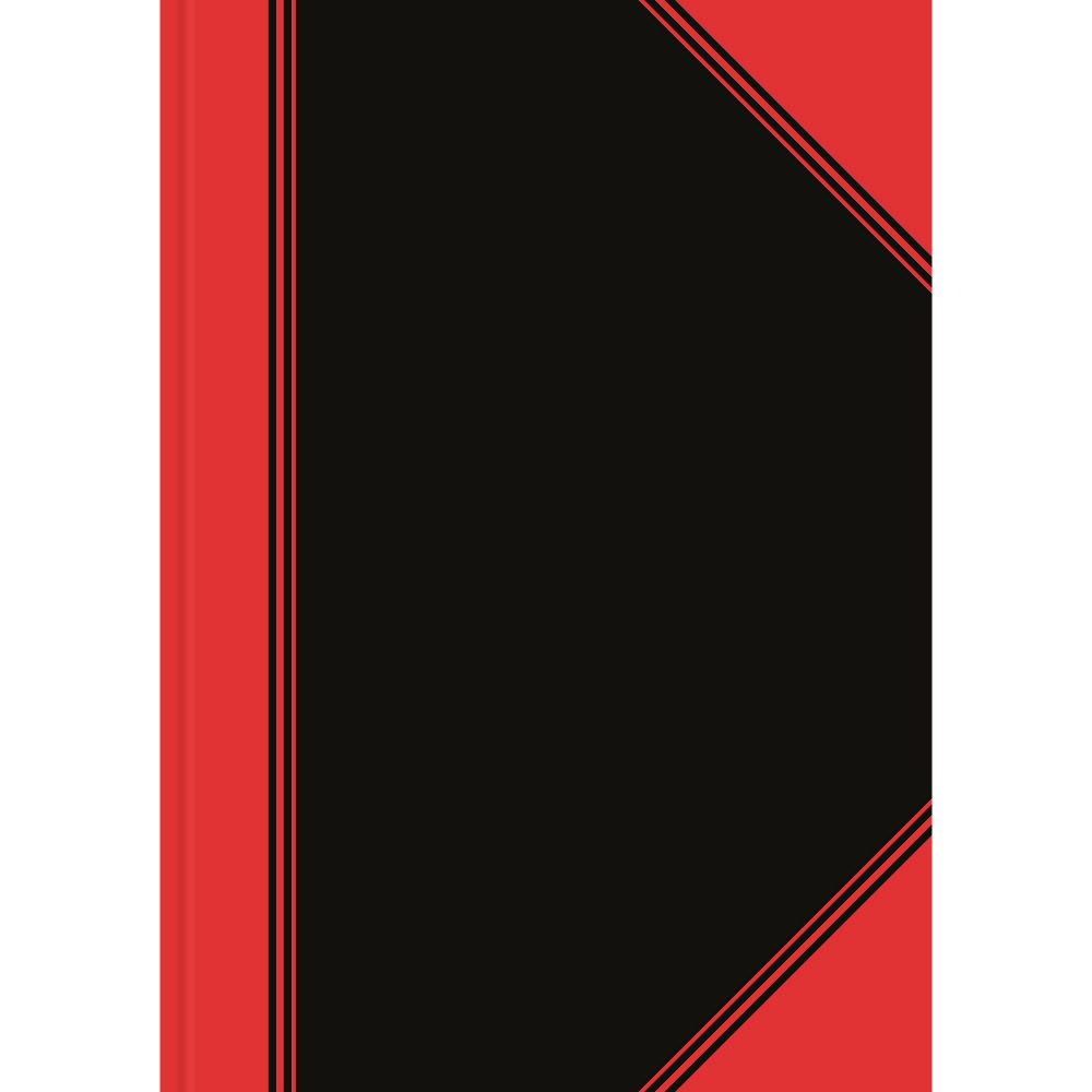 Bantex China-Kladde A4 96 Blatt 70gsm Schwarz, Rot Kariert
