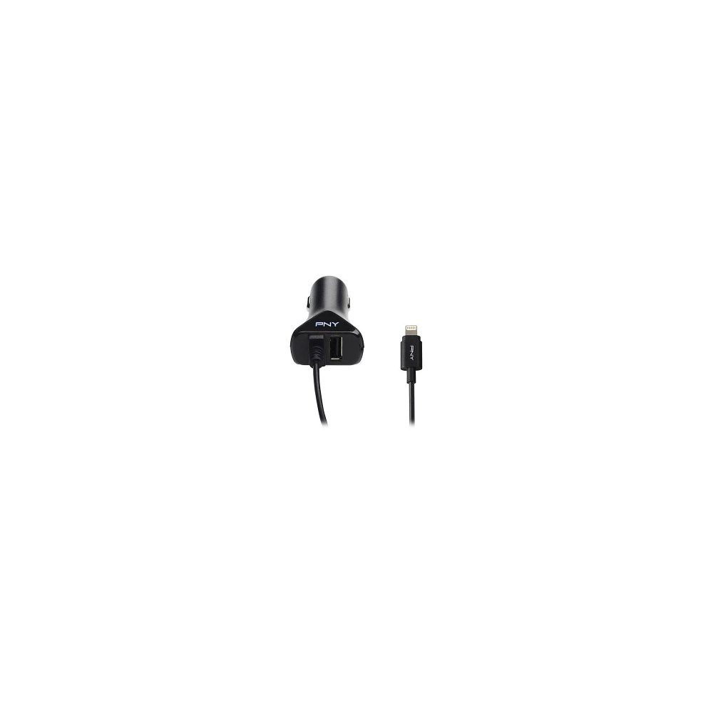 PNY Lightning-USB Car Charger P-DC-LN-K01-04-RB 1-04-RB