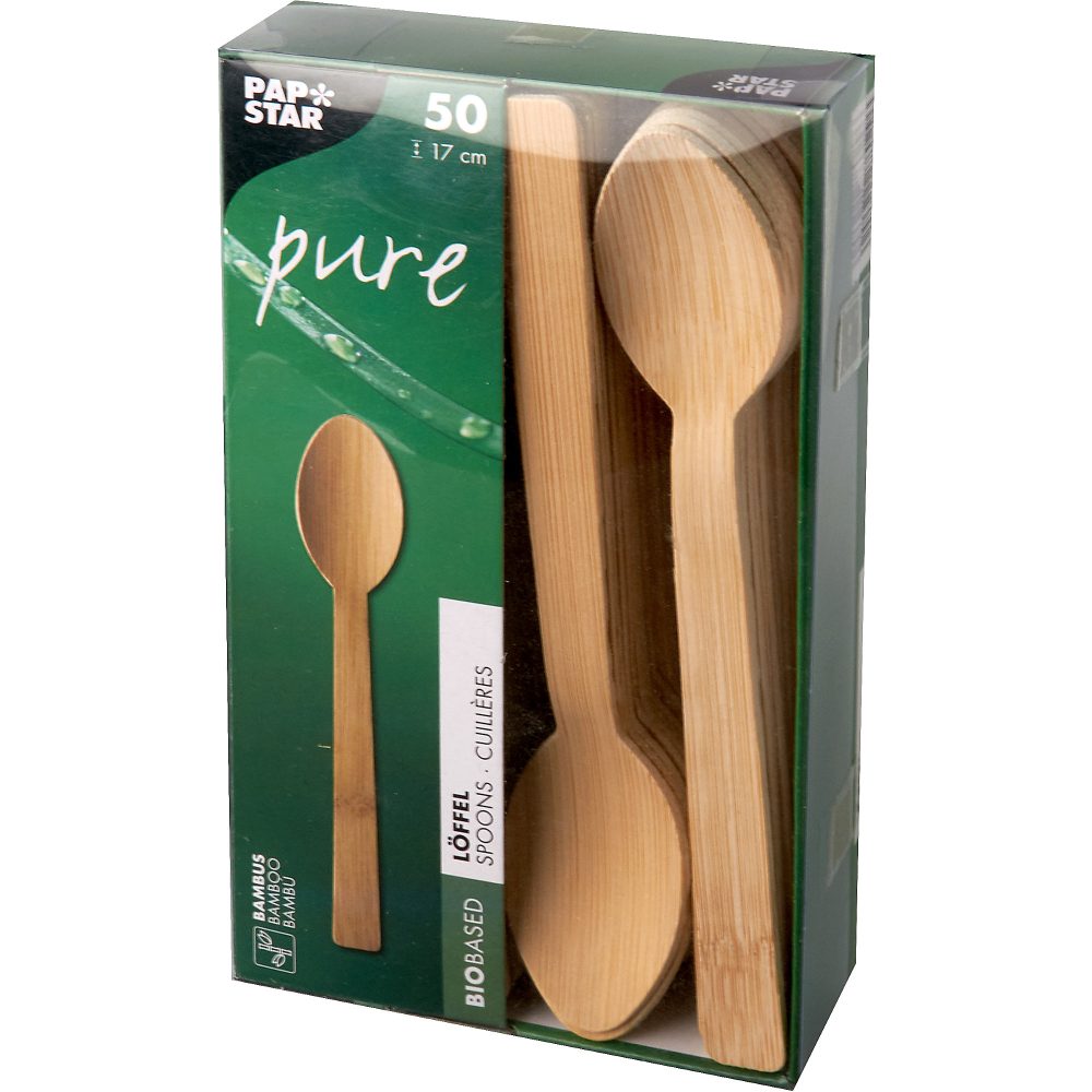 PAPSTAR Bambuslöffel pure 88029 Bambus 50 Stück