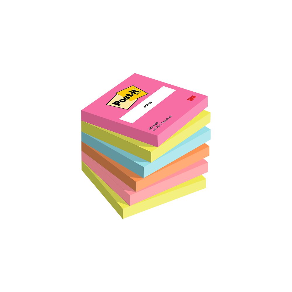 Post-it Haftnotizen Poptimistic 76 x 76 mm Sortiert 100 Blatt 6 Stück
