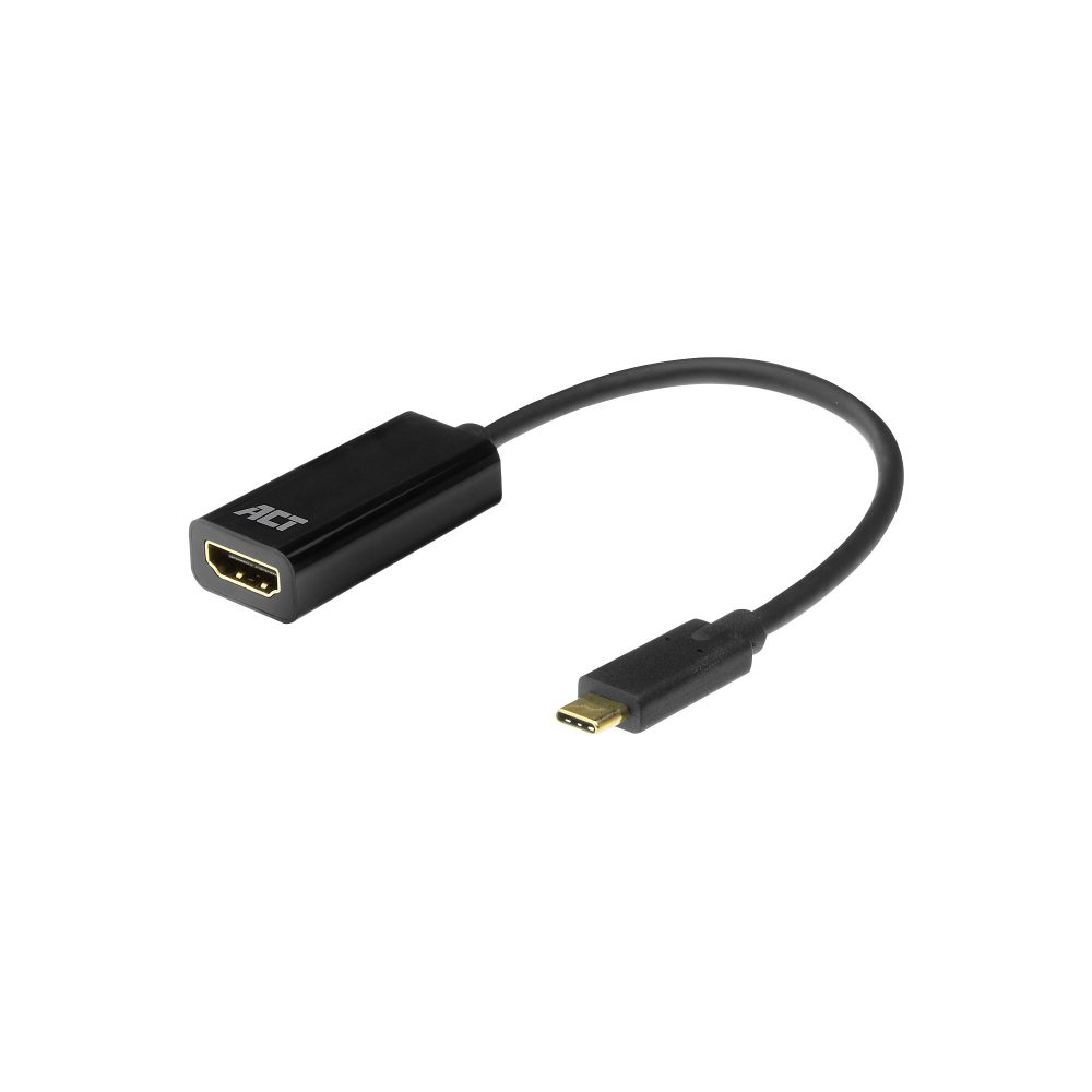 ACT USB-C Male HDMI-Adapter HDMI Female AC7305 Schwarz 15 cm