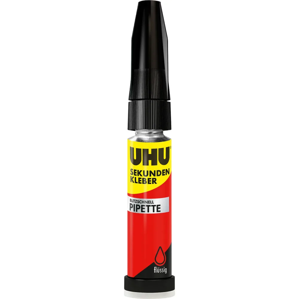 UHU Sekundenkleber blitzschnell Flüssig Transparent 3 g 45570