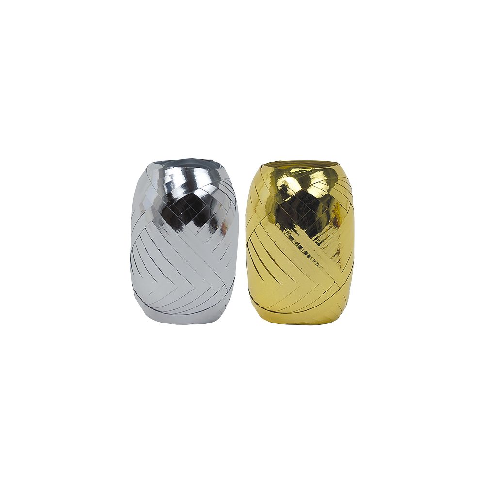 Geschenkband Gold, Silber 5 mm (B) x 20 m (L) 2 Stück