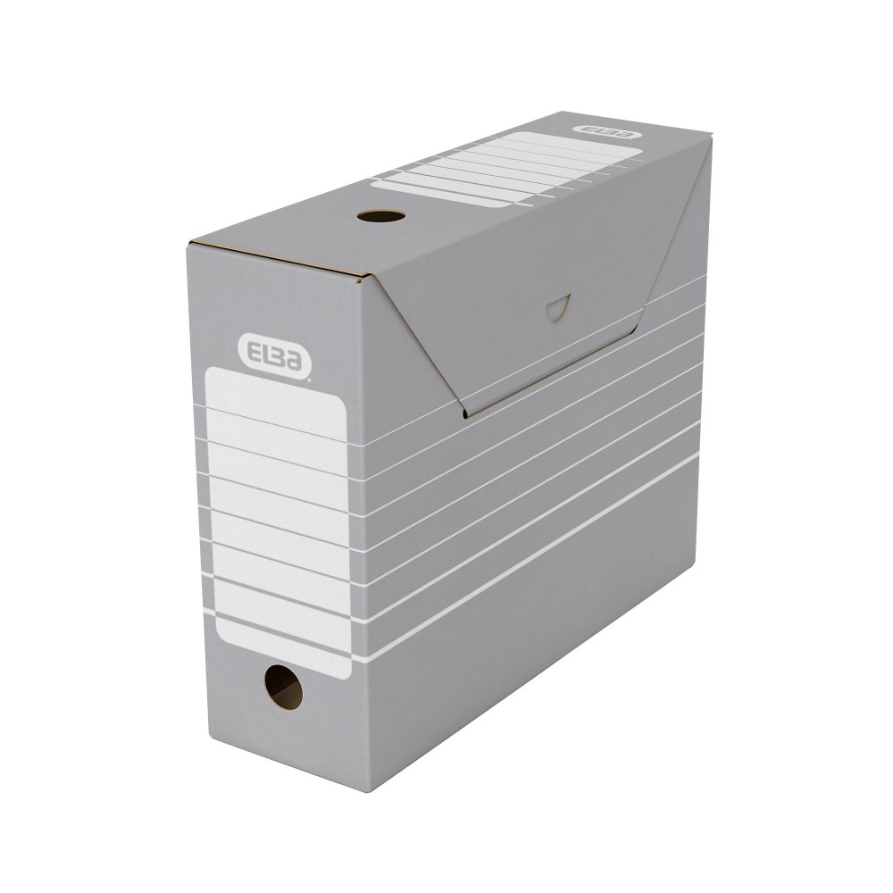 ELBA Tric Archivbox Grau 9,5 x 26,5 x 34 cm Wellpappe 50 Stück