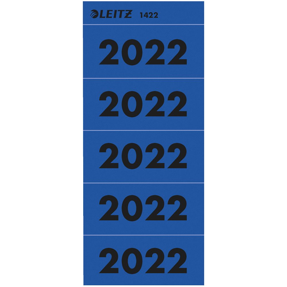 Leitz Jahresinhaltsetiketten 2022 Blau 60 x 25,5 mm Packung mit 100 Stück