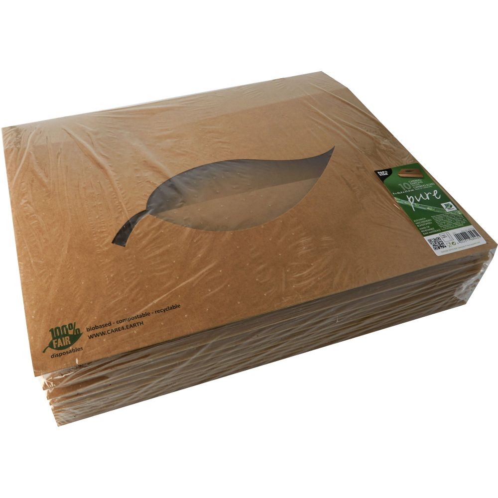 Papstar Transport und Catering Boxen Karton 80 mm x 464 mm x 313 mm Braun 10 Stück
