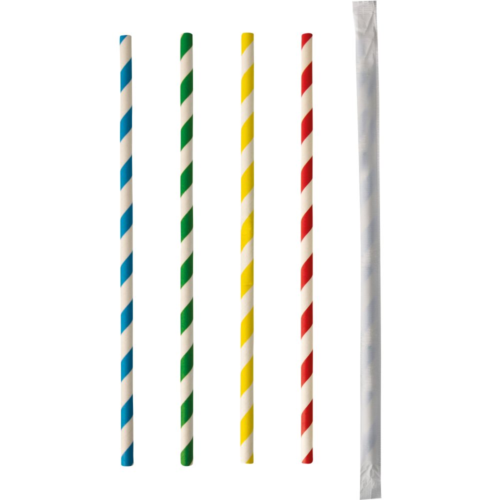 PAPSTAR Trinkhalme 87014 Farbig assortiert 100 Stück