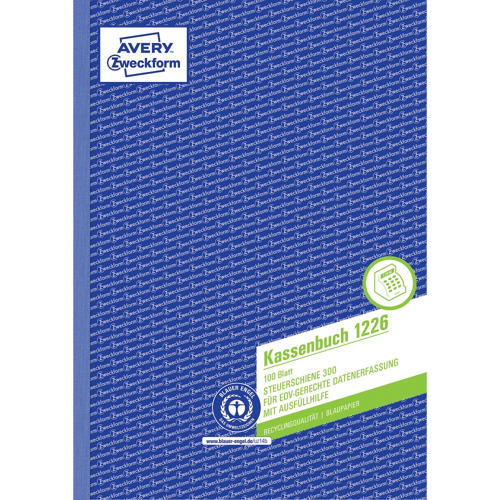 AVERY Zweckform Kassenheft 1226 DIN A4 Schmal 21 x 21 x 29,7 cm Weiß 100 Blatt