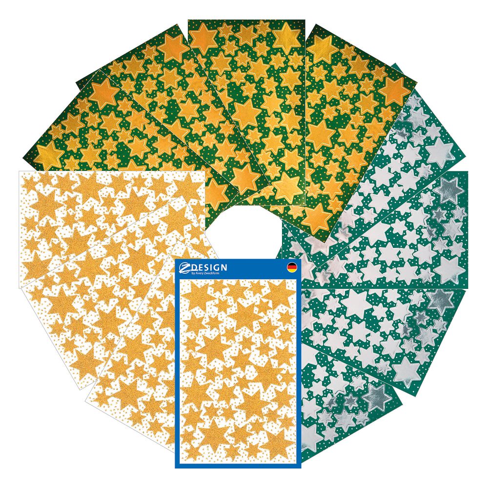 AVERY Zweckform Weihnachten Sticker Mehrfarbig 130 x 183 mm