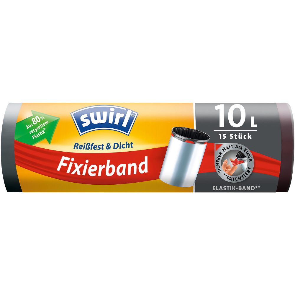 Swirl Müllbeutel Fixierbank 15 Stück 12 x 5,6 x 5,6 cm