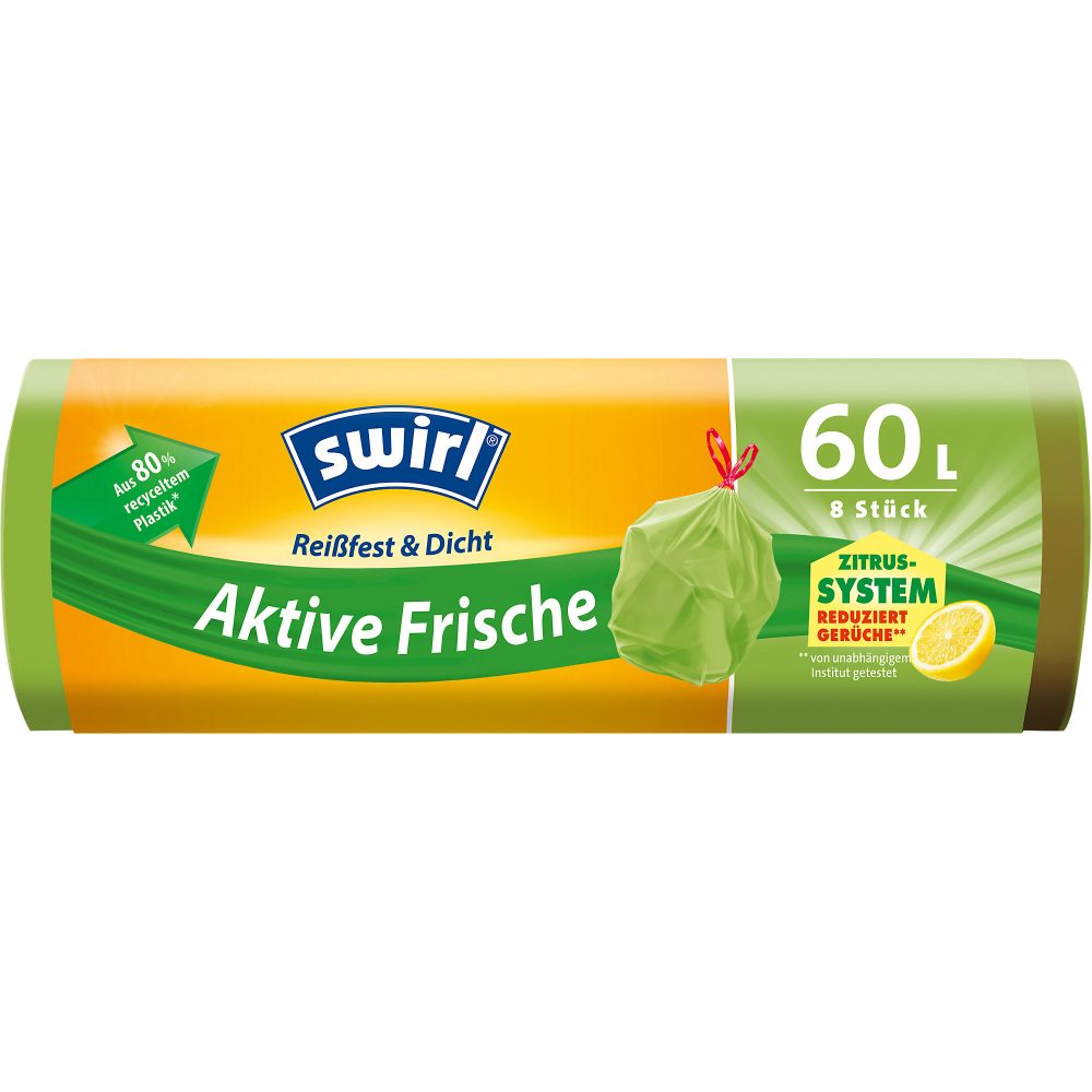 Swirl Müllbeutel Aktive Frische 8 Stück 15 x 5,3 x 5,3 cm