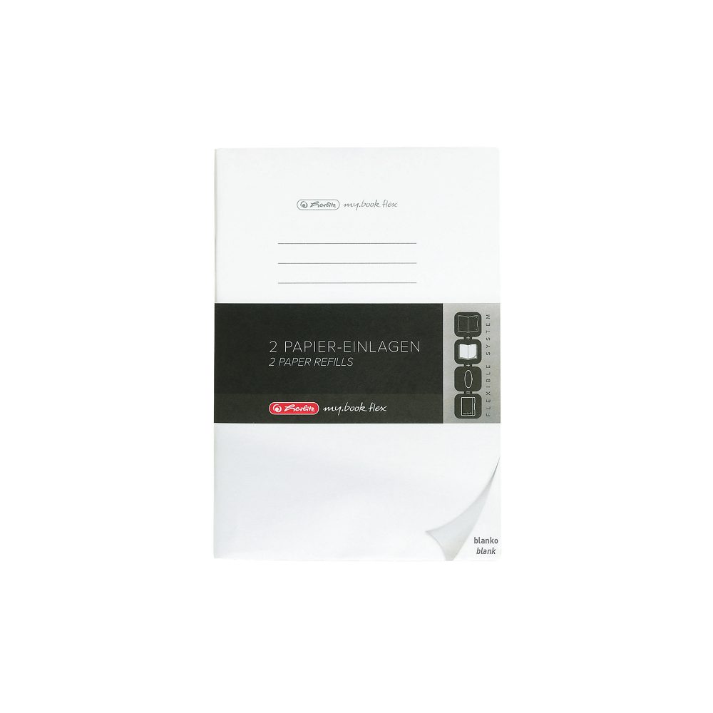 Herlitz Notizbuch A4 blanko Papier weiß gelocht