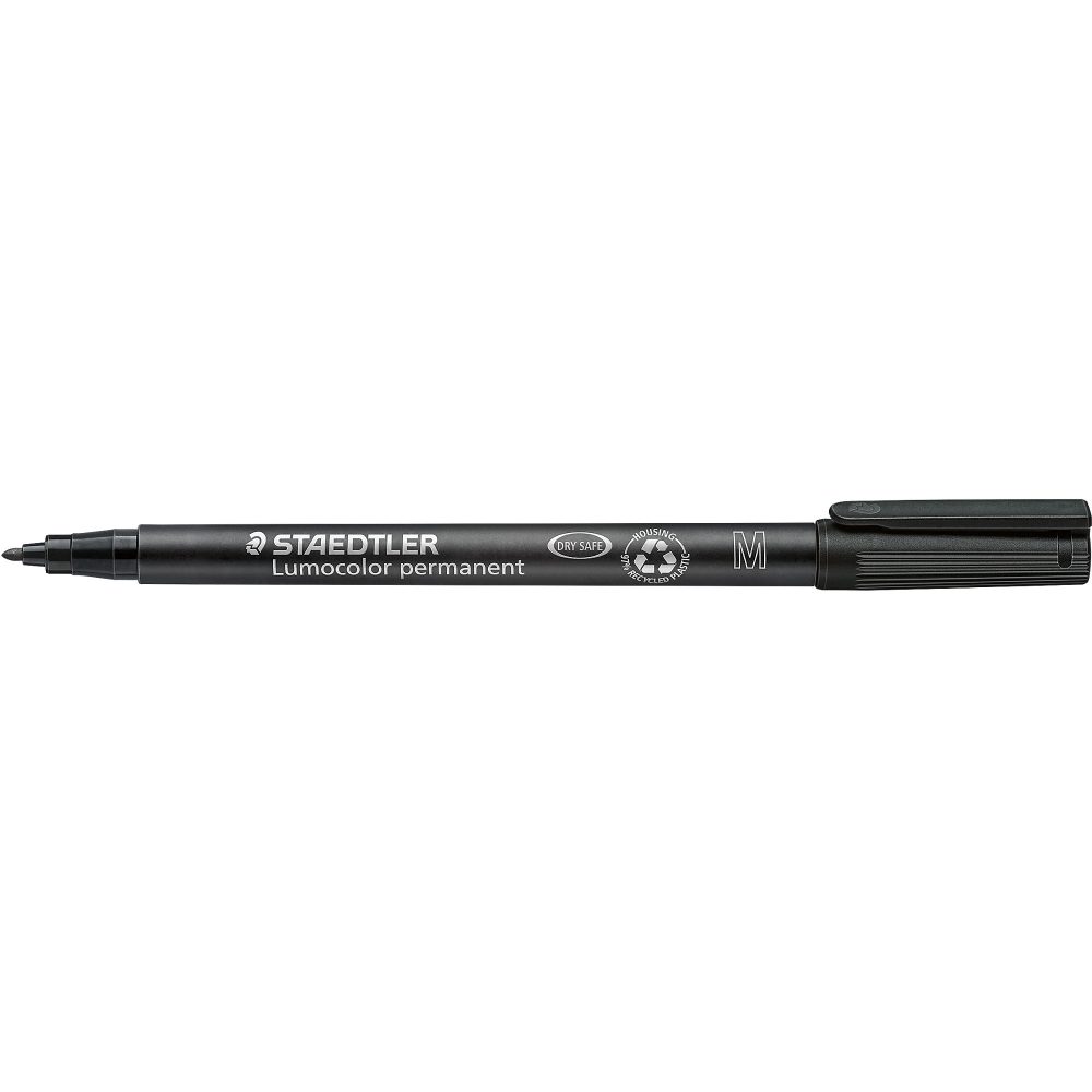 STAEDTLER Lumocolor Folienstifte Mittel Rundspitze Schwarz 10 Stück