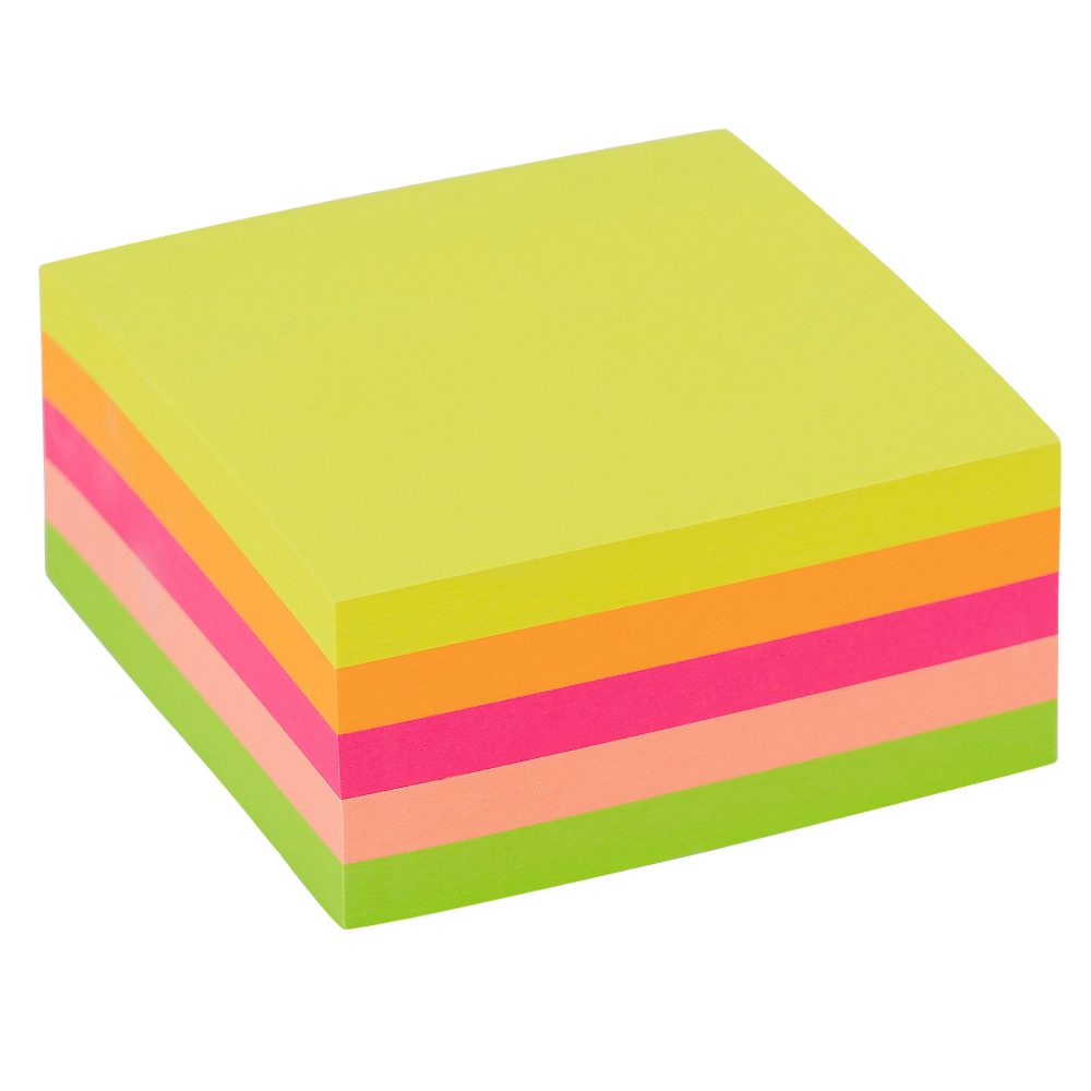Office Depot Haftnotizwürfel 76 x 76 mm Farbig assortiert Neon 400 Blatt