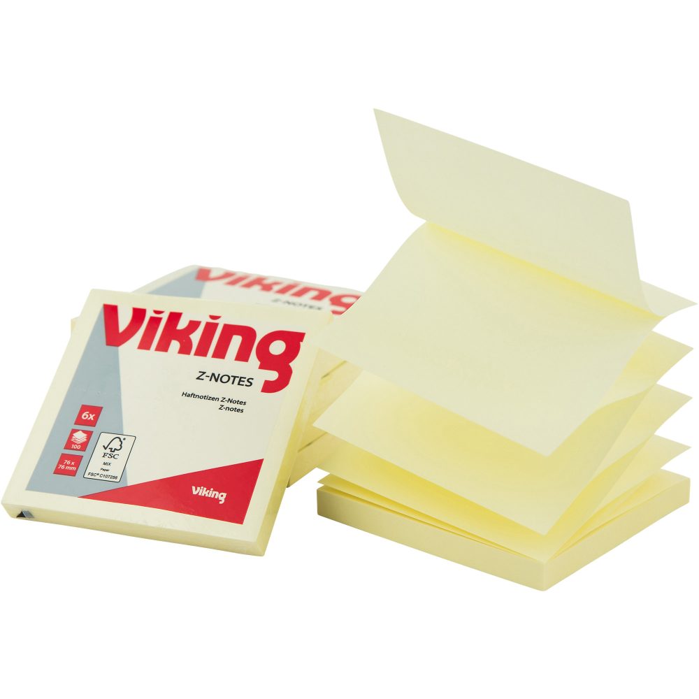 Office Depot Z-Notes Haftnotizen 76 x 76 mm Gelb 6 Blöcke à 100 Blatt
