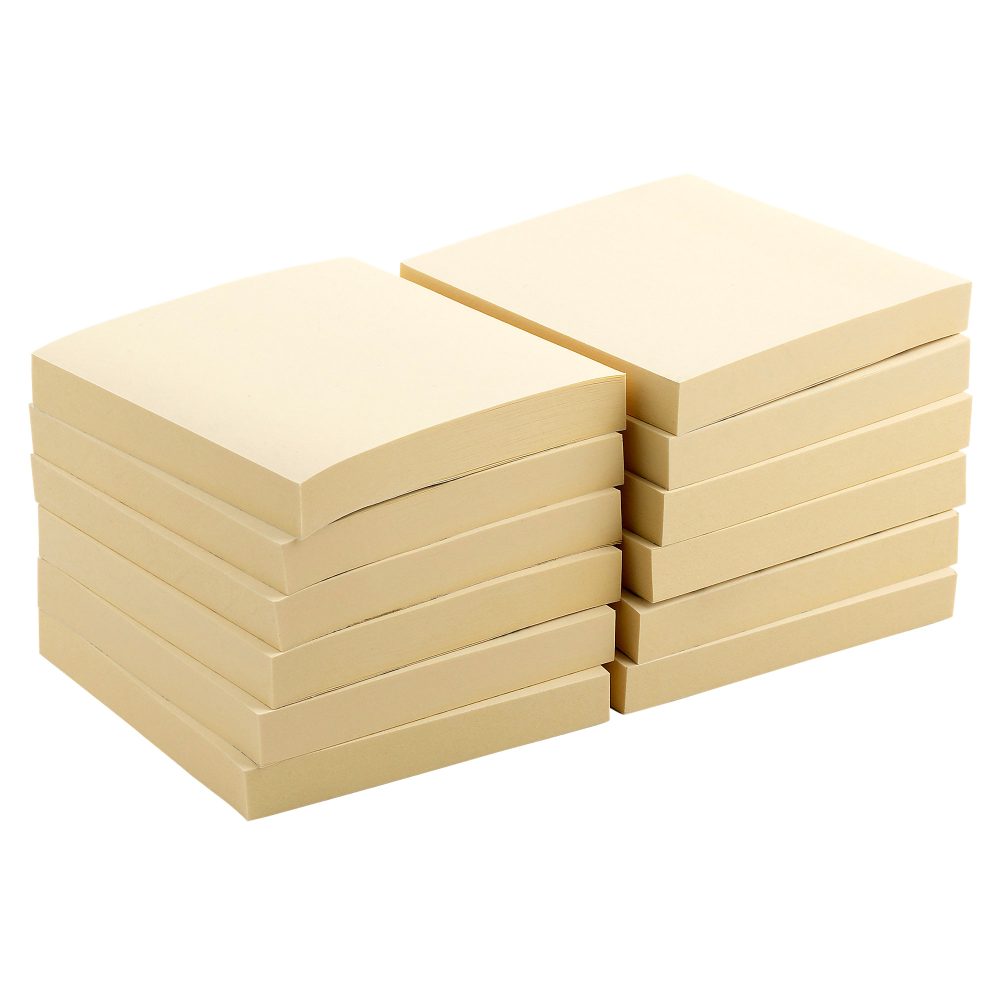 Office Depot Haftnotizen 76 x 76 mm Pastellgelb 12 Blöcke à 100 Blatt